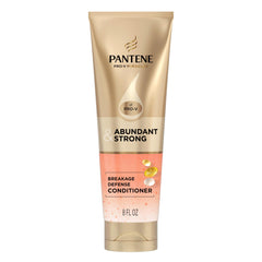 Pantene Abundante y Fuerte acondicionador en botella para cuidado diario y cabello más resistente.