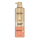 Pantene Abundante y Fuerte champú, botella visible, limpieza suave para retener cabello