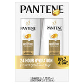 Pantene Daily Moisture Renewal shampoo bottle demonstrating daily cleansing for moisture.