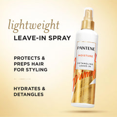 Pantene Desenredante en uso para facilitar el peinado