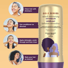 Pantene Gold Series Desenredante para cabello rizo sedoso y suave.