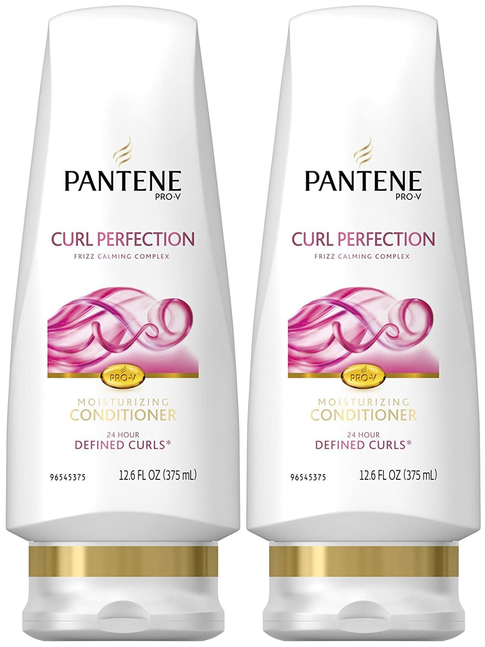 Pantene Pro-V Curly Conditioner 2-pack bottle close-up showing rich hydration for defined curls