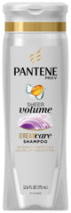 Pantene Pro-V Sheer Volume Shampoo bottle pouring to boost fine hair fullness