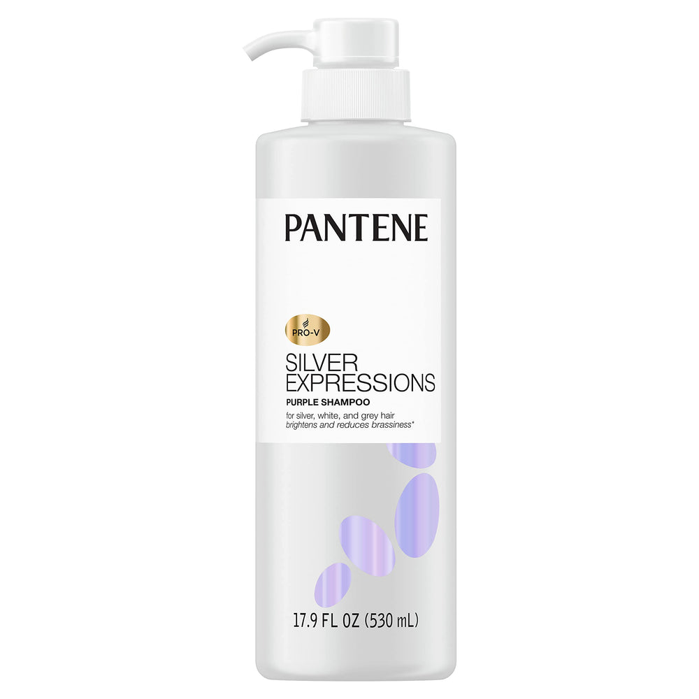 Pantene Silver Expressions, bote, realza tono plateado y cuida el cabello gris.