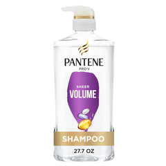 Pantene Volumen Ligero, botella de champú, ofrece limpieza suave y volumen desde la raíz.