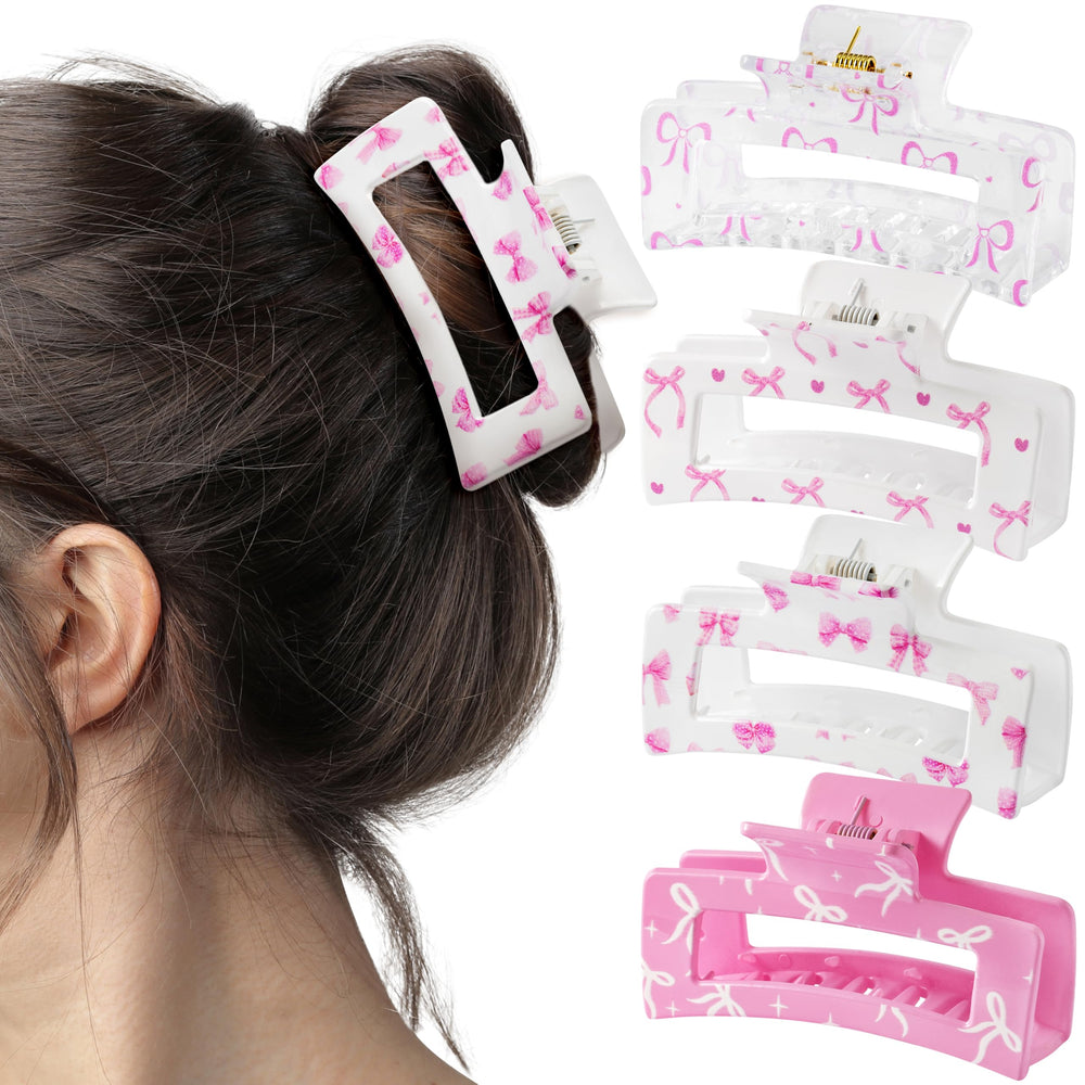 Pantide pinza pelo lazo rosa coqueta para peinado rápido y seguro
