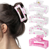 Pantide pinza pelo lazo rosa coqueta para peinado rápido y seguro