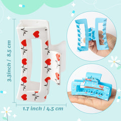 Clips Pantide para enfermería con estetoscopio, práctico para sujetar el cabello durante el maquillaje.