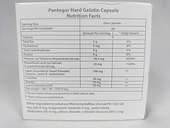Pantogar box and capsules show a convenient one-month supply.