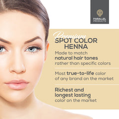 Parallel Products henna kit application on hair for targeted coverage