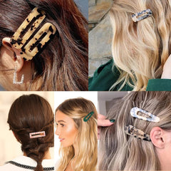 Parcce marble hair clip pearl accents for personality