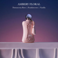 Parfums de Marly Delina Exclusif cap detail evokes refined packaging.