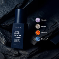 Particle Anti-Gray Serum applying on hand demonstrates easy daily grooming