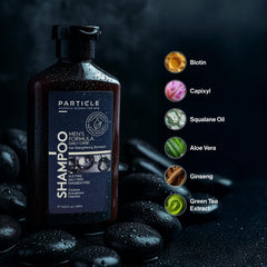 Hair after washing with Particle Thickening Shampoo looks clean and refreshed.