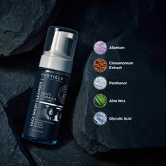 Particle Men's Face Wash used in a simple morning routine.