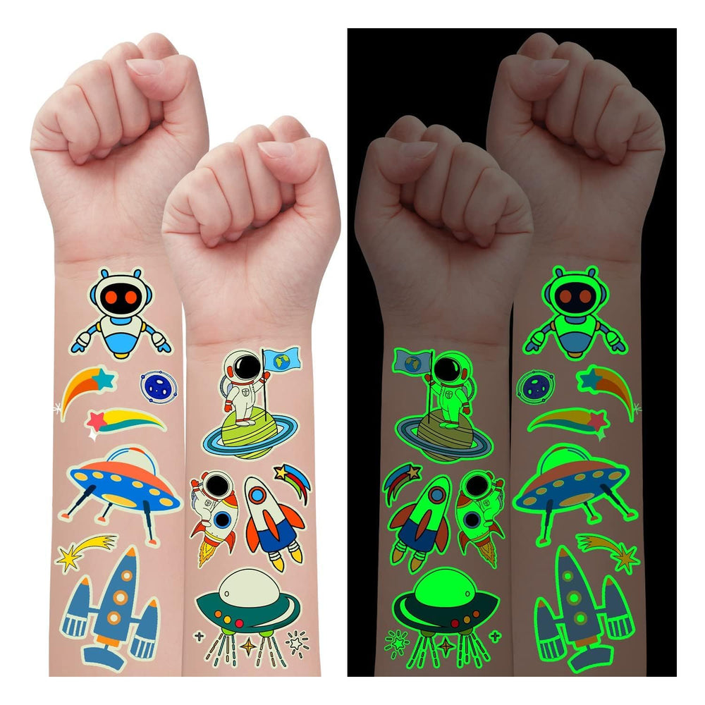 PARTYWIND astronaut tattoo design for space-themed party favors