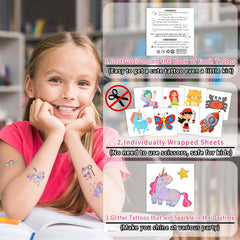 Partywind individually wrapped tattoo sheets for easy party distribution.