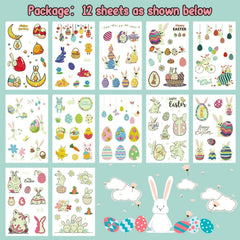 Partywind luminous Easter tattoos carrot patterns enhance glow-in-the-dark party decor