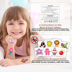 PARTYWIND tatuaje sirena, ideal para actividades creativas y premios en fiestas.