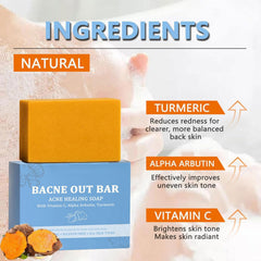 PARWENE Bacne Out Bar espuma lujosa para cuerpo y rostro, sensación suave.