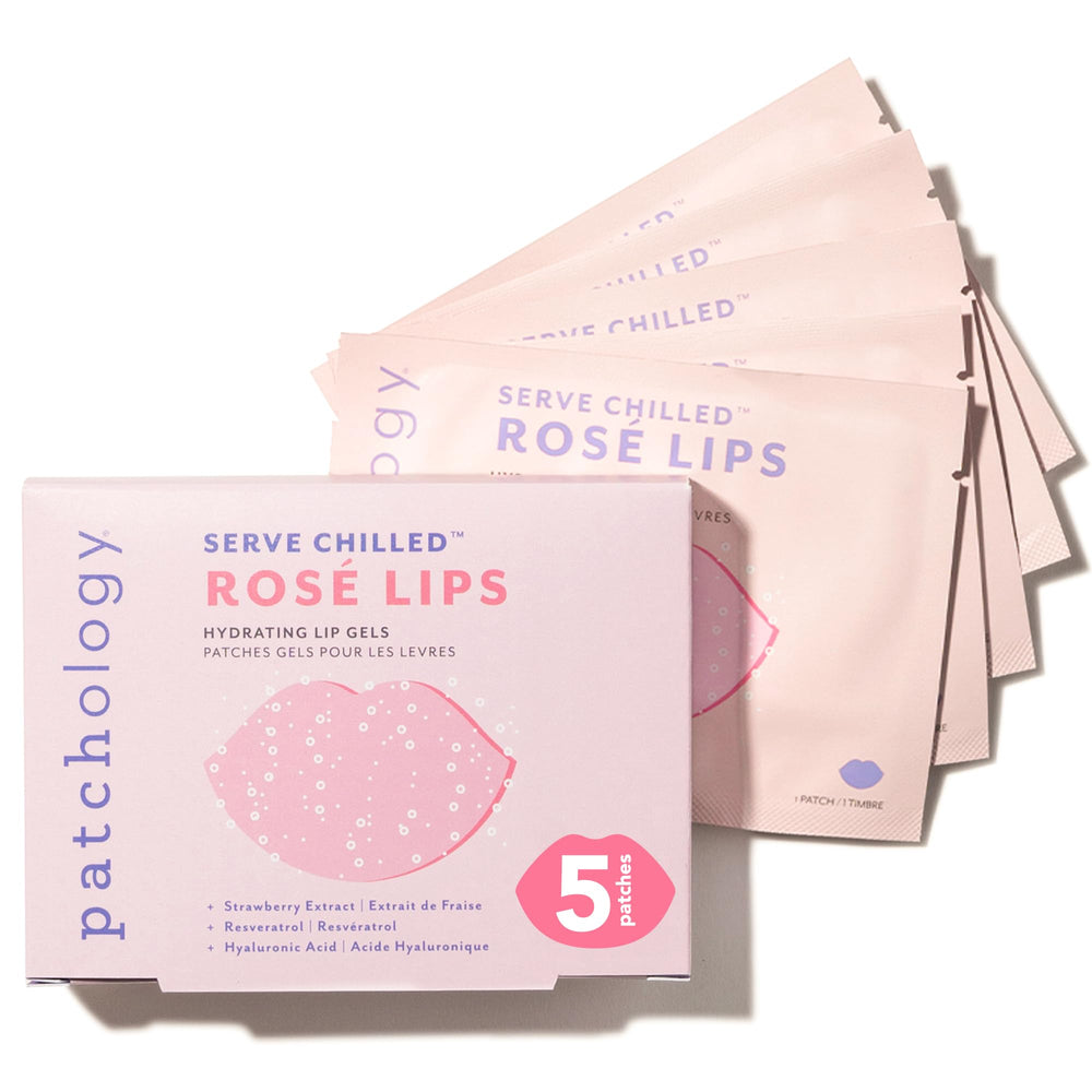 Patchology mascarilla-labios gel rosado-frío para hidratación profunda.