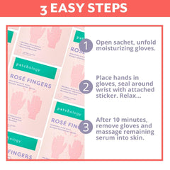 Patchology Rosé Fingers resveratrol ingredient image for lasting softness.