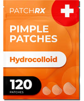 PatchRx parches para granos con arbol de te, vista cercana, absorben grasa.