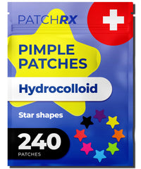 PatchRx Star patches in packaging showcase a discreet solution for blemish care.