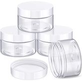 Patelai 4-piece wide-mouth jar set with 1oz clear containers for easy filling
