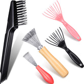 Patelai 5-piece comb cleaner set displayed with rake and brushes for thorough tool cleaning