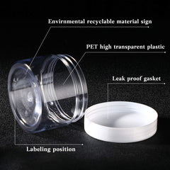 Patelai 6-ounce travel containers made of durable PET plastic for safe on-the-go use.