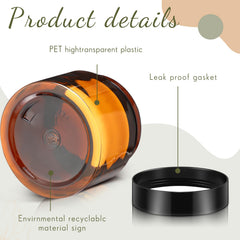 Patelai 2oz amber leak-proof cap keeps products sealed during transit