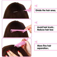 Patelai black and pink teasing combs ideal for salon or home use.
