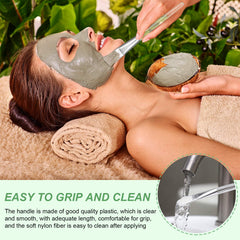 Patelai clear plastic handle offers easy grip and hygiene.