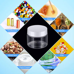 Patelai clear plastic jar with easy-fill wide mouth for quick access