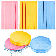 Patelai compressed facial sponge pink pack for gentle cleansing and makeup removal.