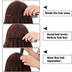 Patelai fine-tooth comb delivers gentle detangling and precise detailing.