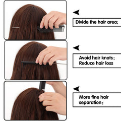 Patelai heat-resistant parting comb ready for heat styling sessions.