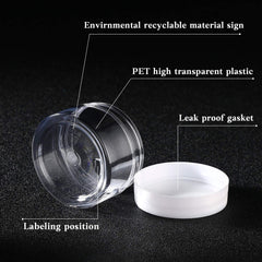 Patelai transparent travel containers for quick, clean filling