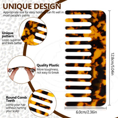 Patelai wide-tooth comb tortoiseshell held in hand for on-the-go styling