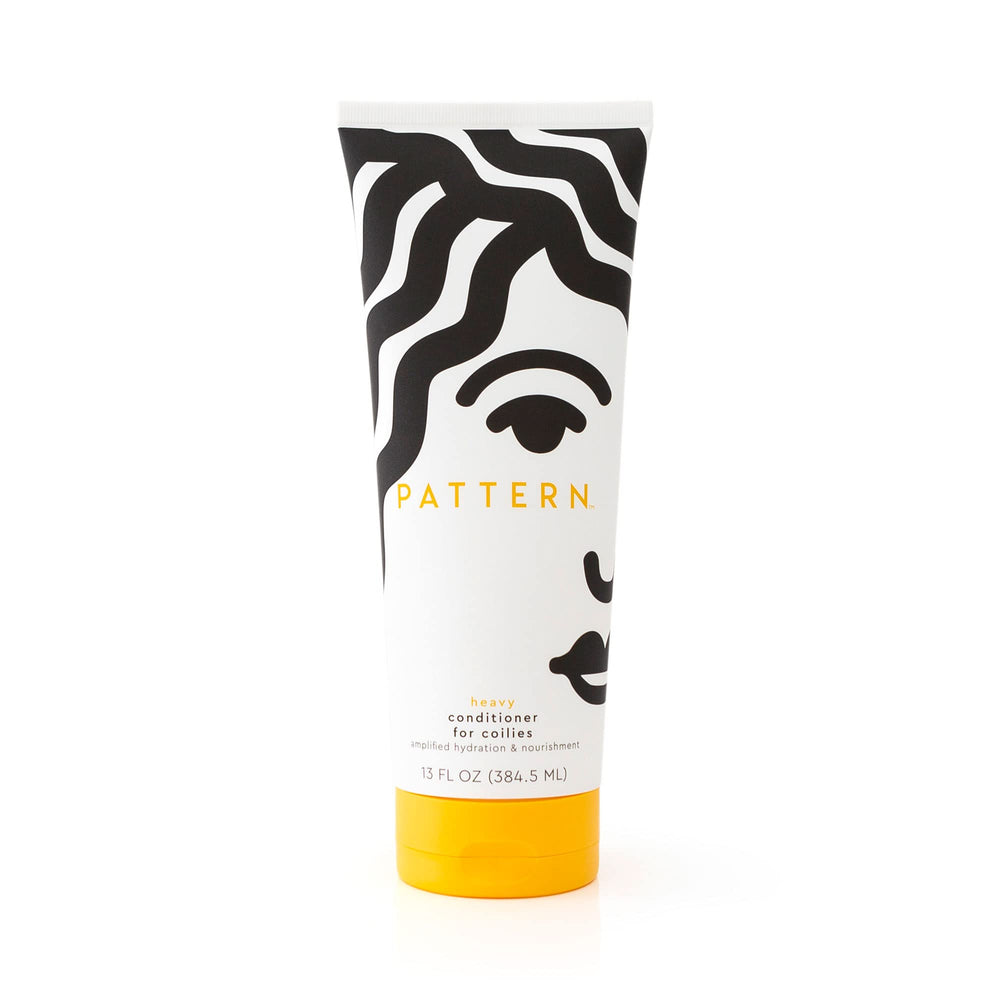PATTERN Heavy Conditioner bottle closeup highlighting rich texture for detangling and hydration.