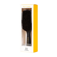 PATTERN soft bristle side to smooth curls and reduce frizz.