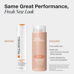 Acondicionador Paul Mitchell Color Protect con textura cremosa para desenredar