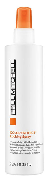 Paul Mitchell Color Protect Locking Spray en bote, protege el color y aporta brillo radiante.