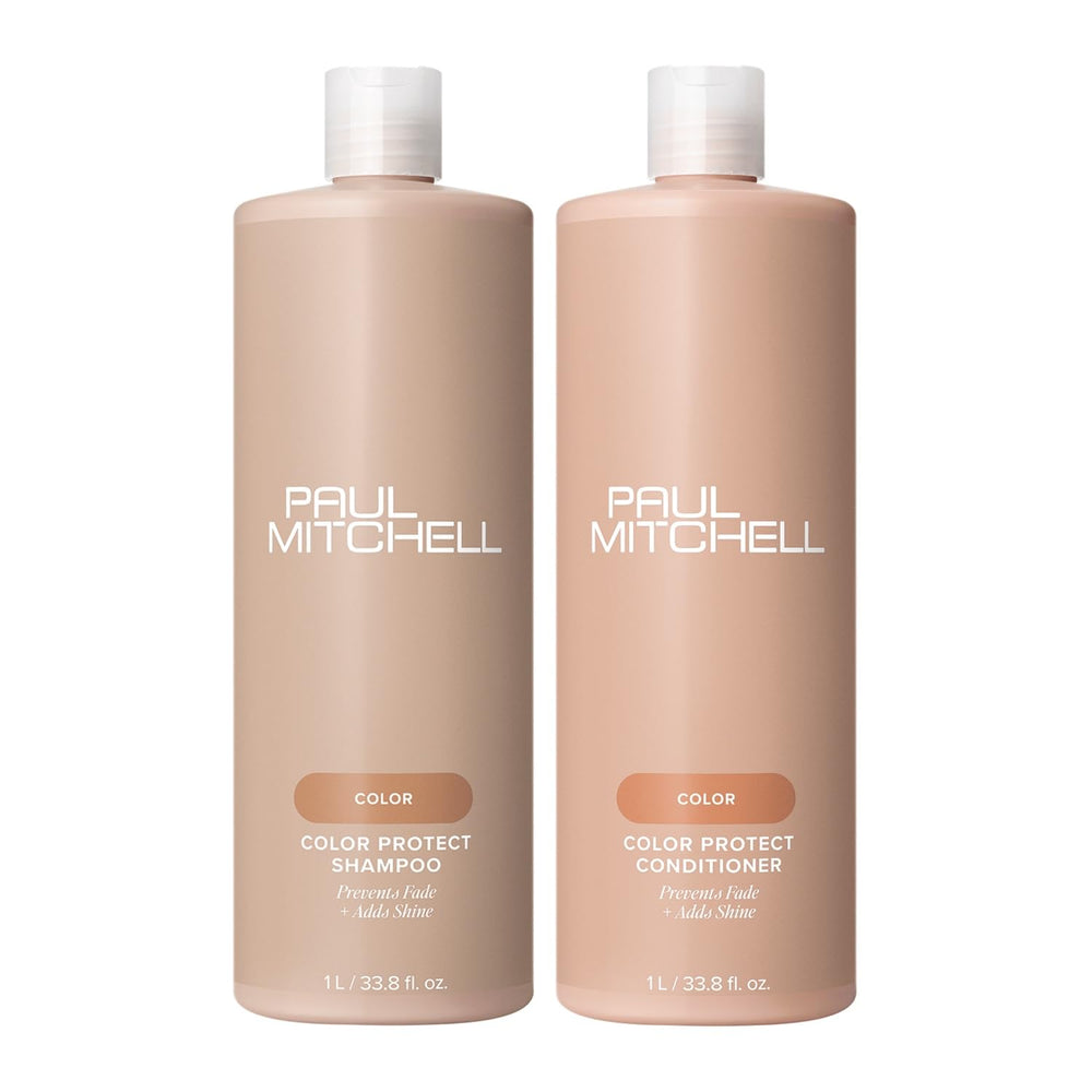 Paul Mitchell Color Protect Shampoo bottle—UV shield and shine benefits for color-treated hair.