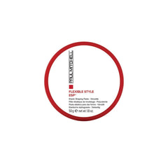 Paul Mitchell ESP Elastic Shaping Paste on hair, demonstrating bendable texture for flexible hold