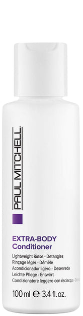 Paul Mitchell Extra-Body Conditioner bottle delivers detangling and added volume for fine hair