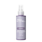 Paul Mitchell Forever Blonde leave-in bottle demonstrates repair for bleached hair.