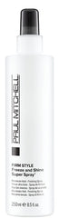 Paul Mitchell Freeze and Shine hairspray bottle—powerful hold for coarse hair.
