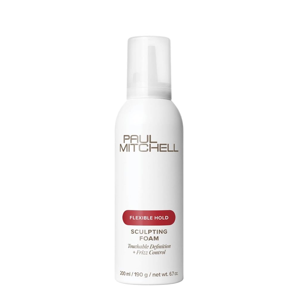 Paul Mitchell Sculpting Foam bottle showing versatile hold for all hair types
